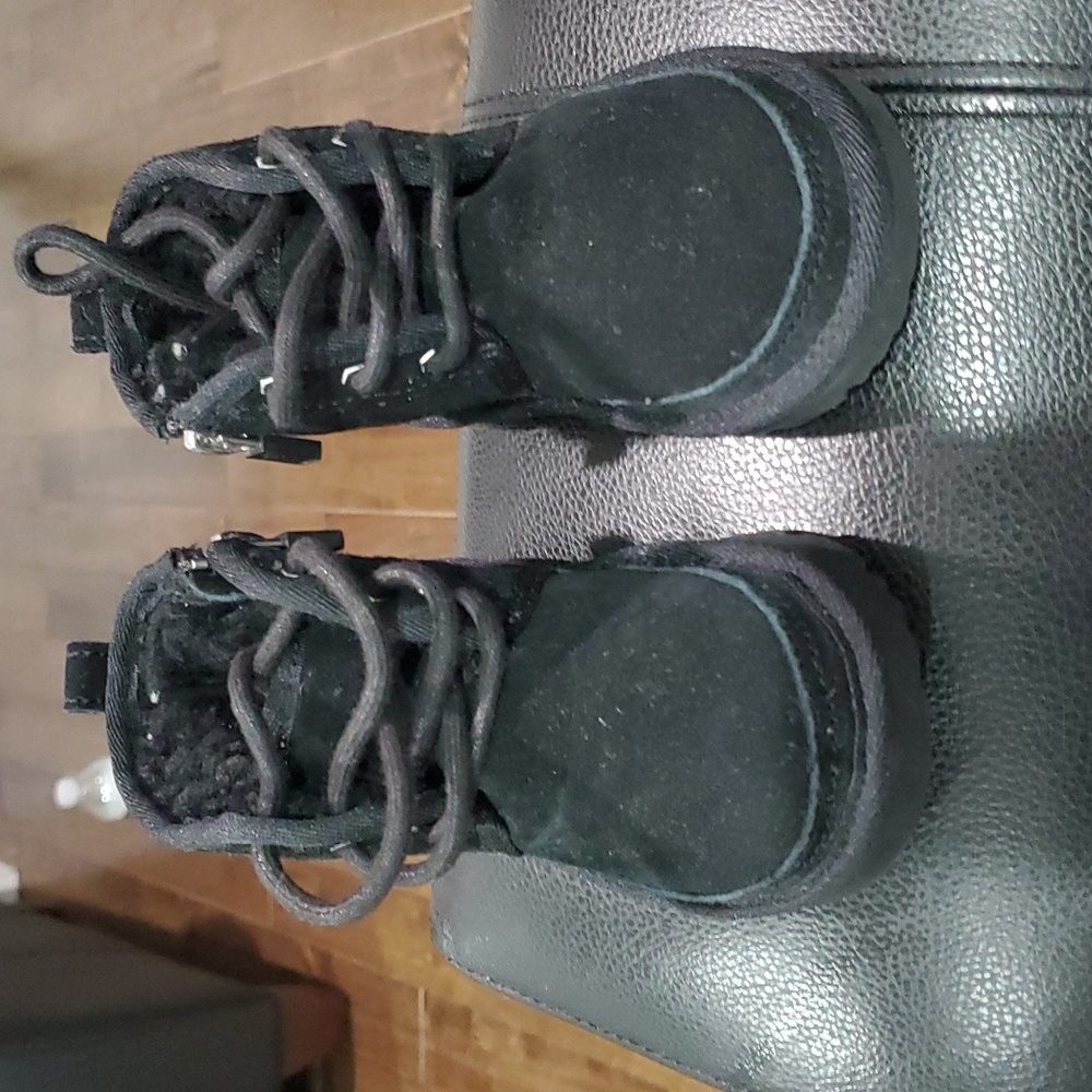 New size 7 toddler Black UGGs high tops with zipper